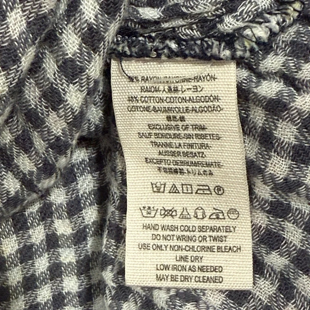 Free People Come On‎ Over Oversized Multicolor Plaid Flannel Button Top Size XS - Picture 3 of 4